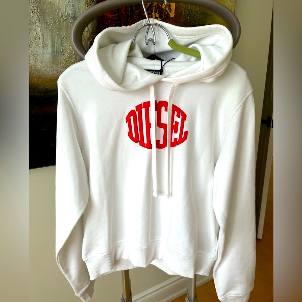 $275 NWT S/M UNISEX Hoodie DIESEL sweatshirt Sz L (fit S/M) PtP 21”